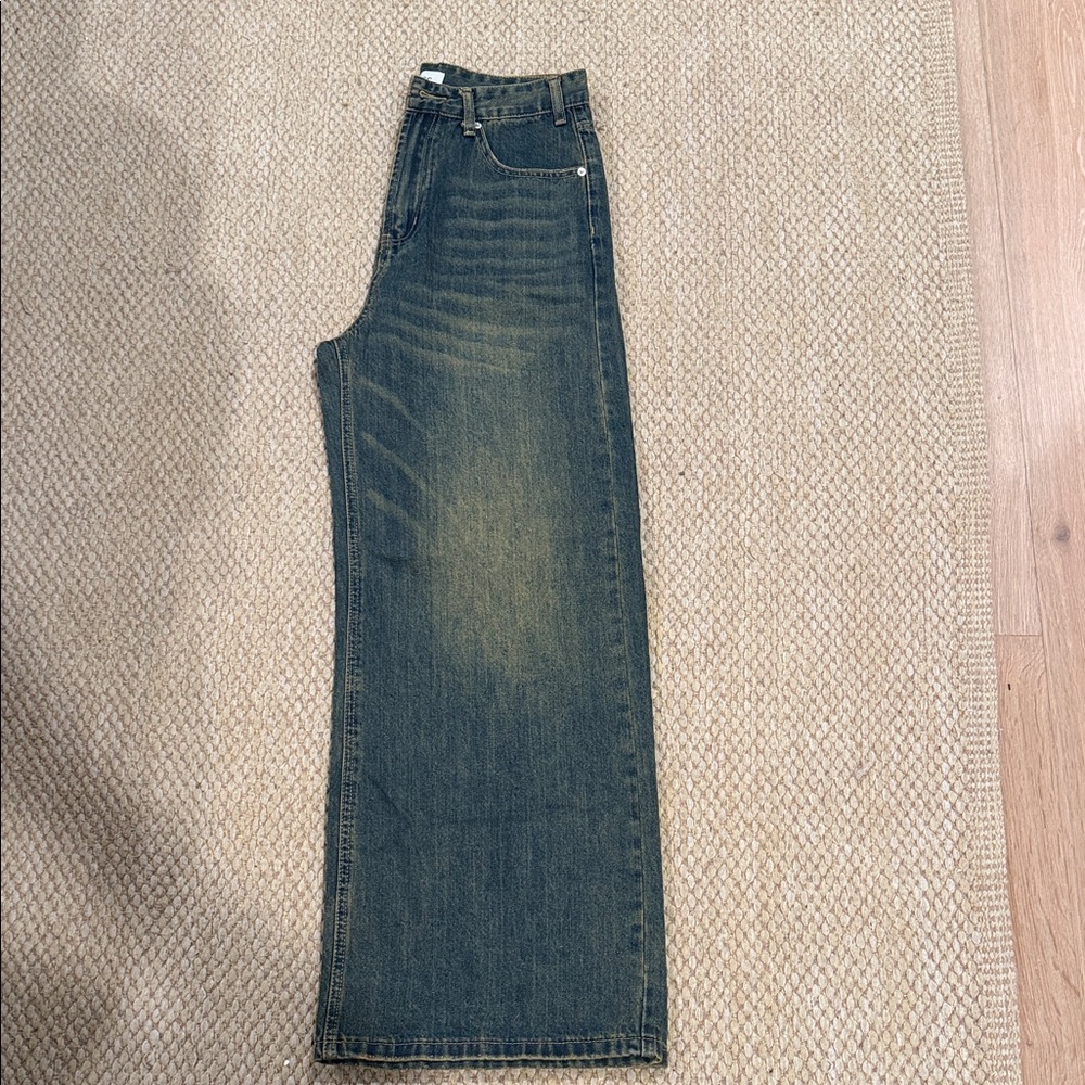 Men's Straight Fit Denim Jeans - Dark Blue